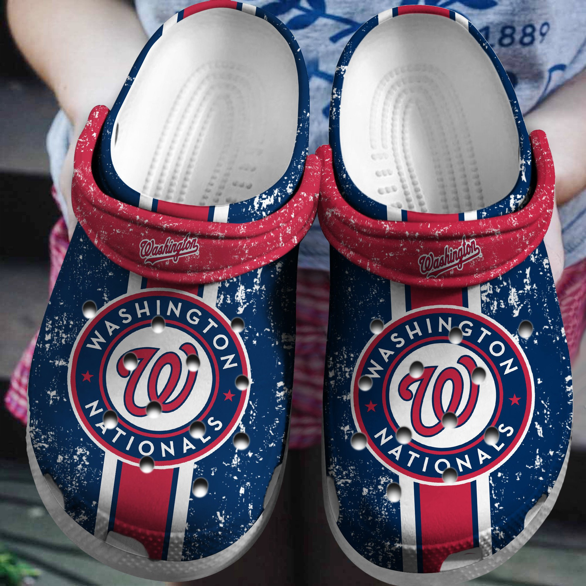 Nationals Red-Navy Clog Crocs ShoesCrocs Shoes