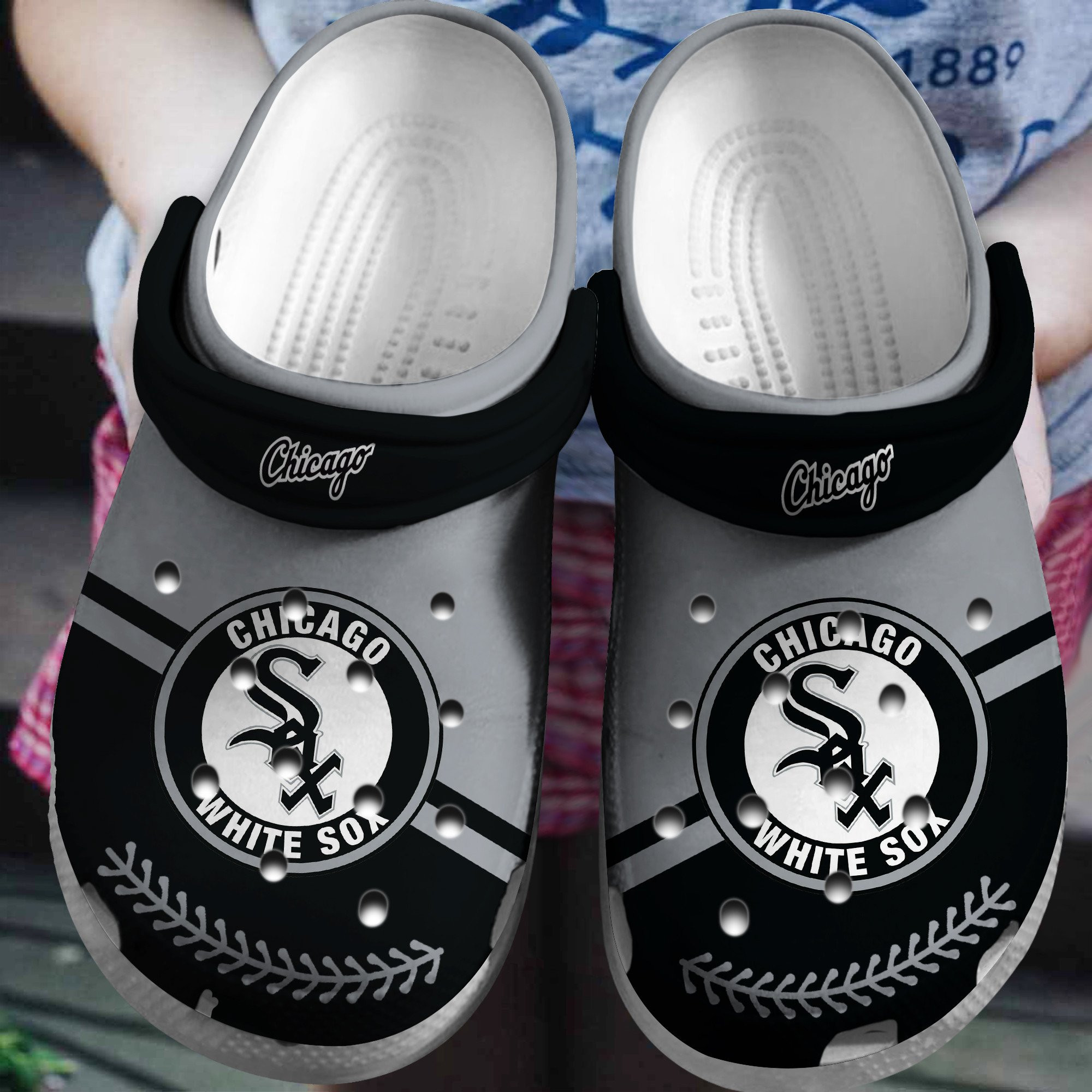 Chicago White Sox Grey-Black Clog Crocs ShoesCrocs Shoes Trusted Shopping Online In The World