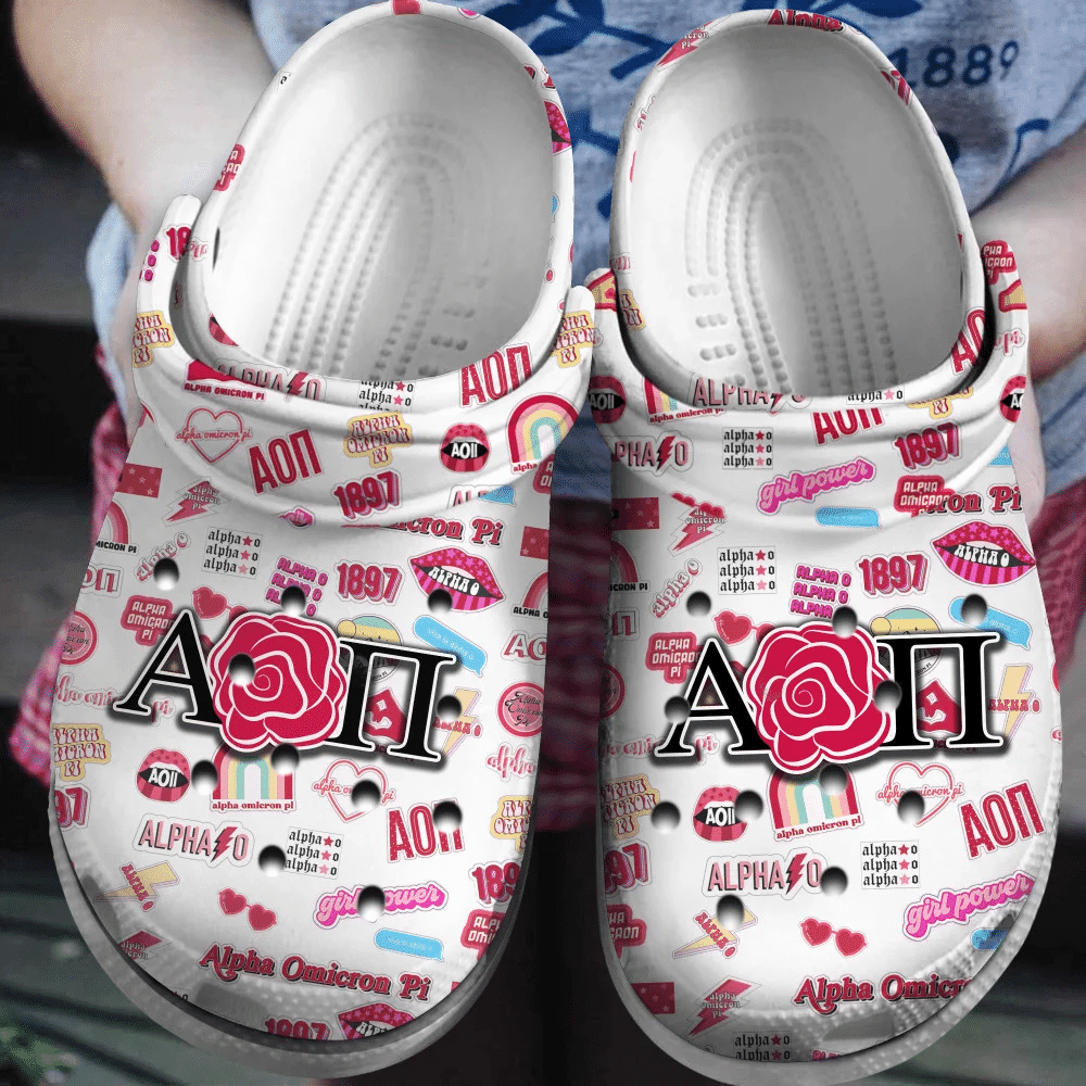 Alpha Omicron Pi Classic Clogs Crocs Shoes