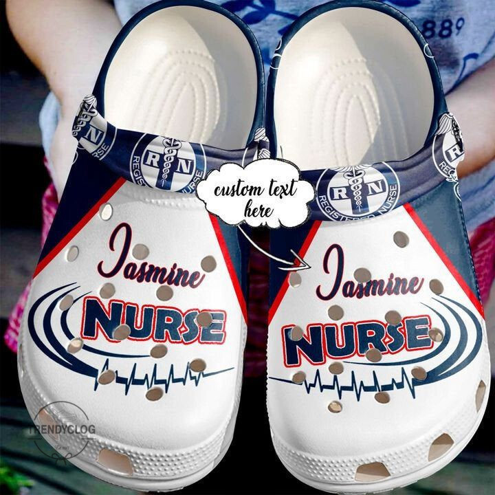Nurse Love Nurse Rn Name Doctor Best Gift For Registered Ideas Symbol clog Crocs Shoes
