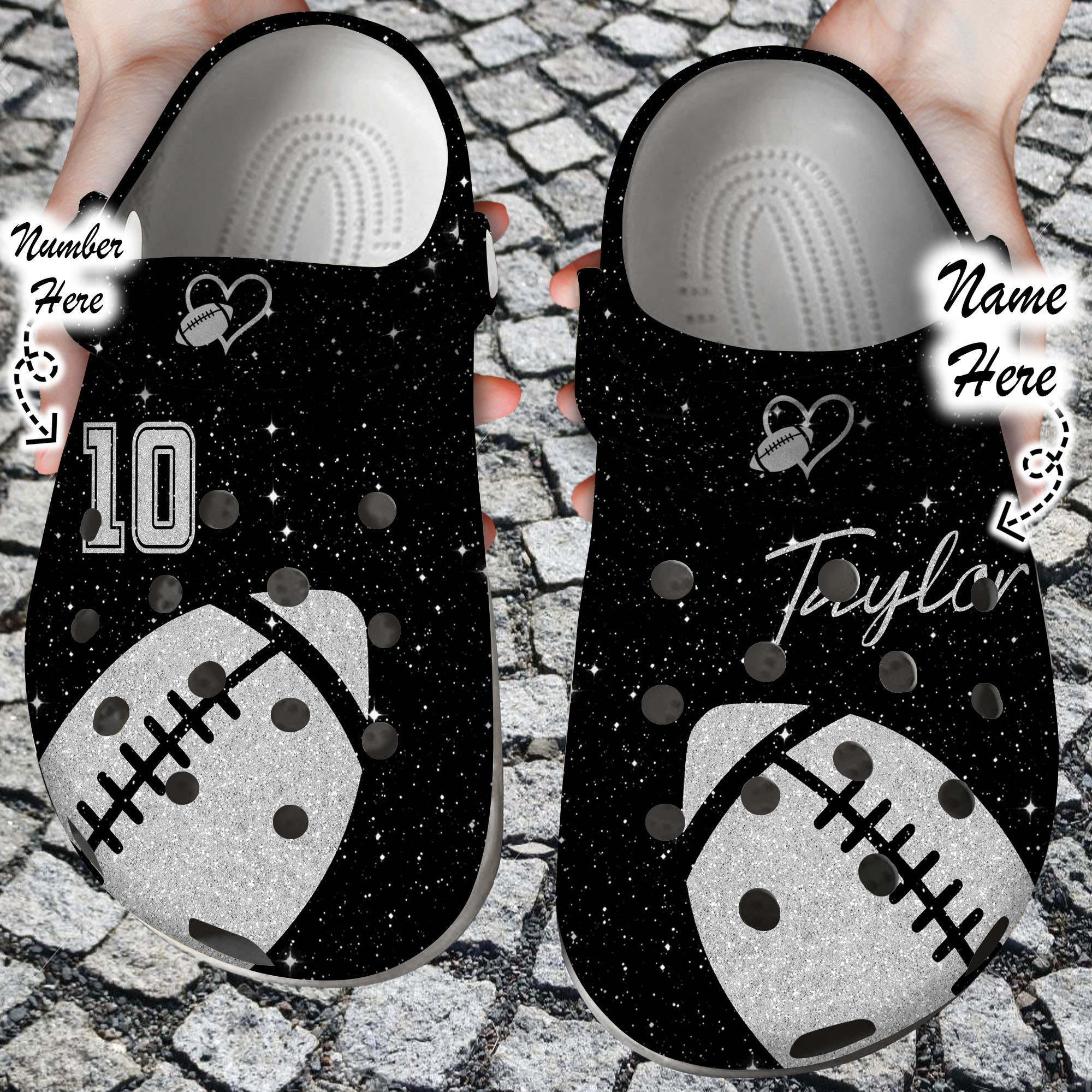 Football Personalized Football Lovers Colorful Clogs Crocs Shoes