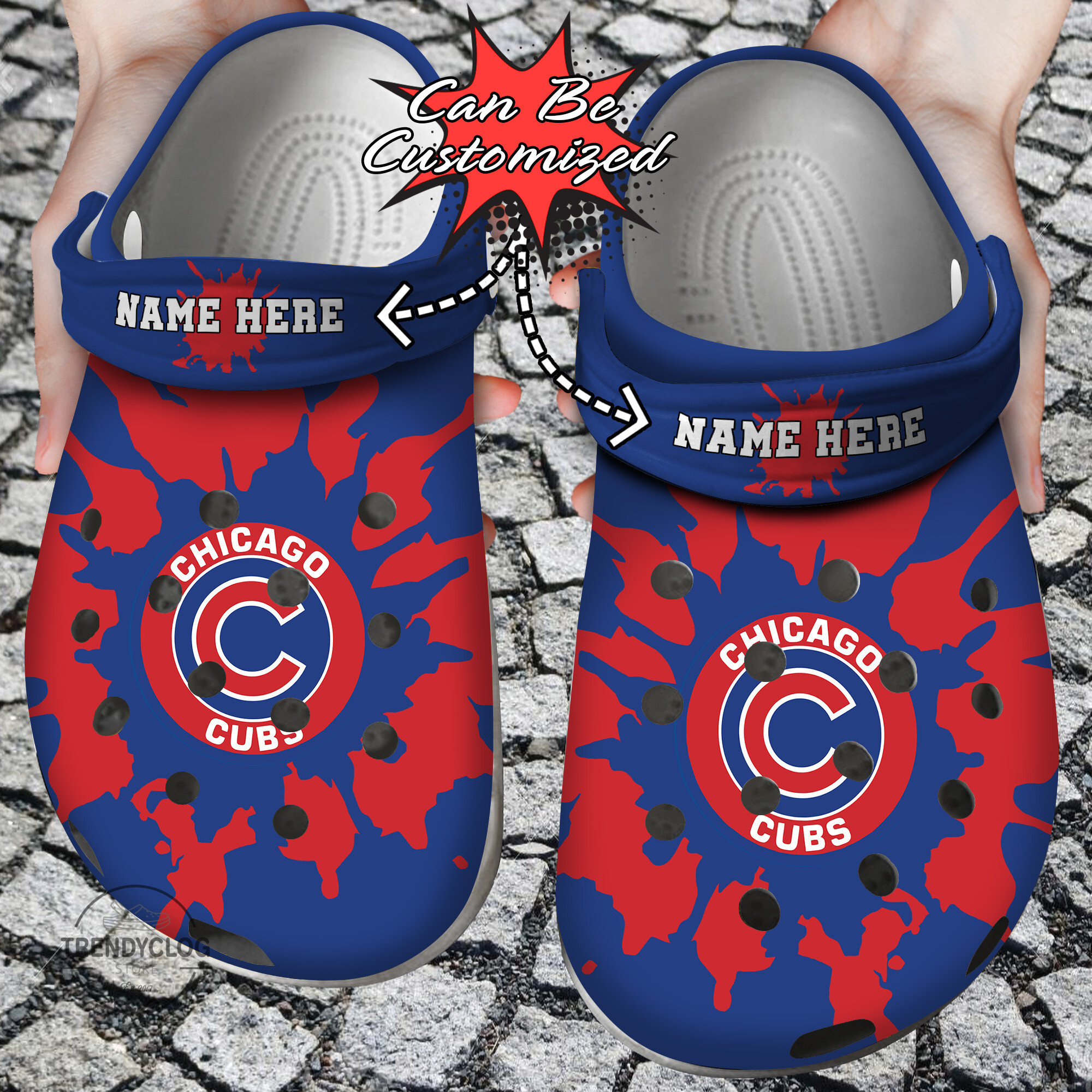 Baseball Personalized CCubs Color Splash Clog Crocs Shoes