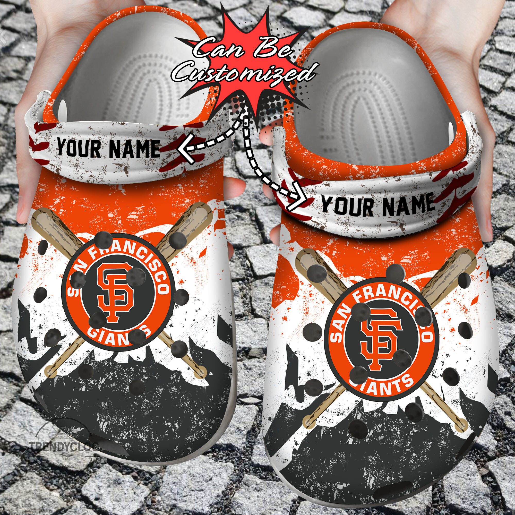 Baseball SF Giants Personalized Watercolor New Clog Crocs Shoes