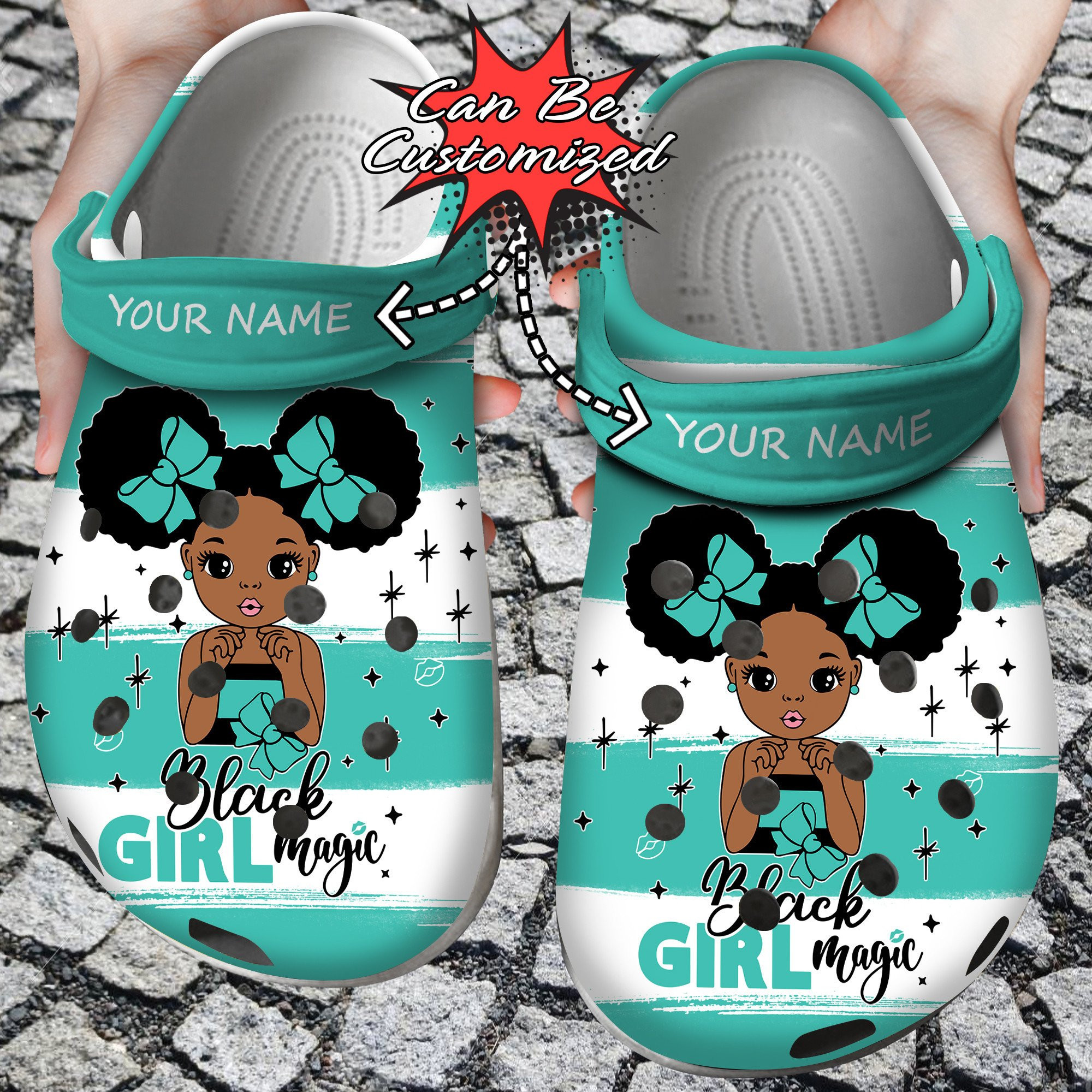 Afro Girl Personalized Black Girl Magic Clog Crocs Shoes