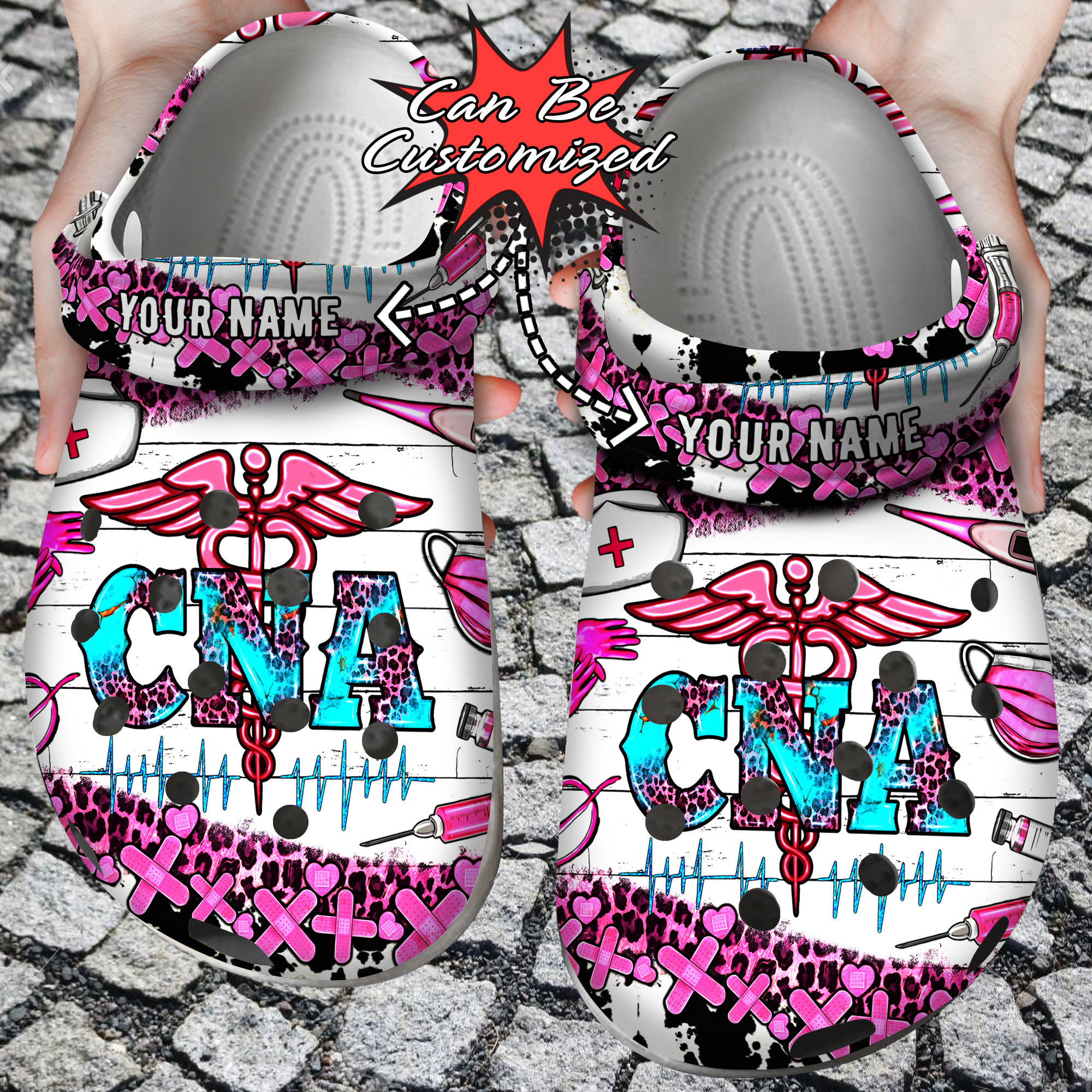 Custom Nurse Western CNA Clog Crocs Shoes