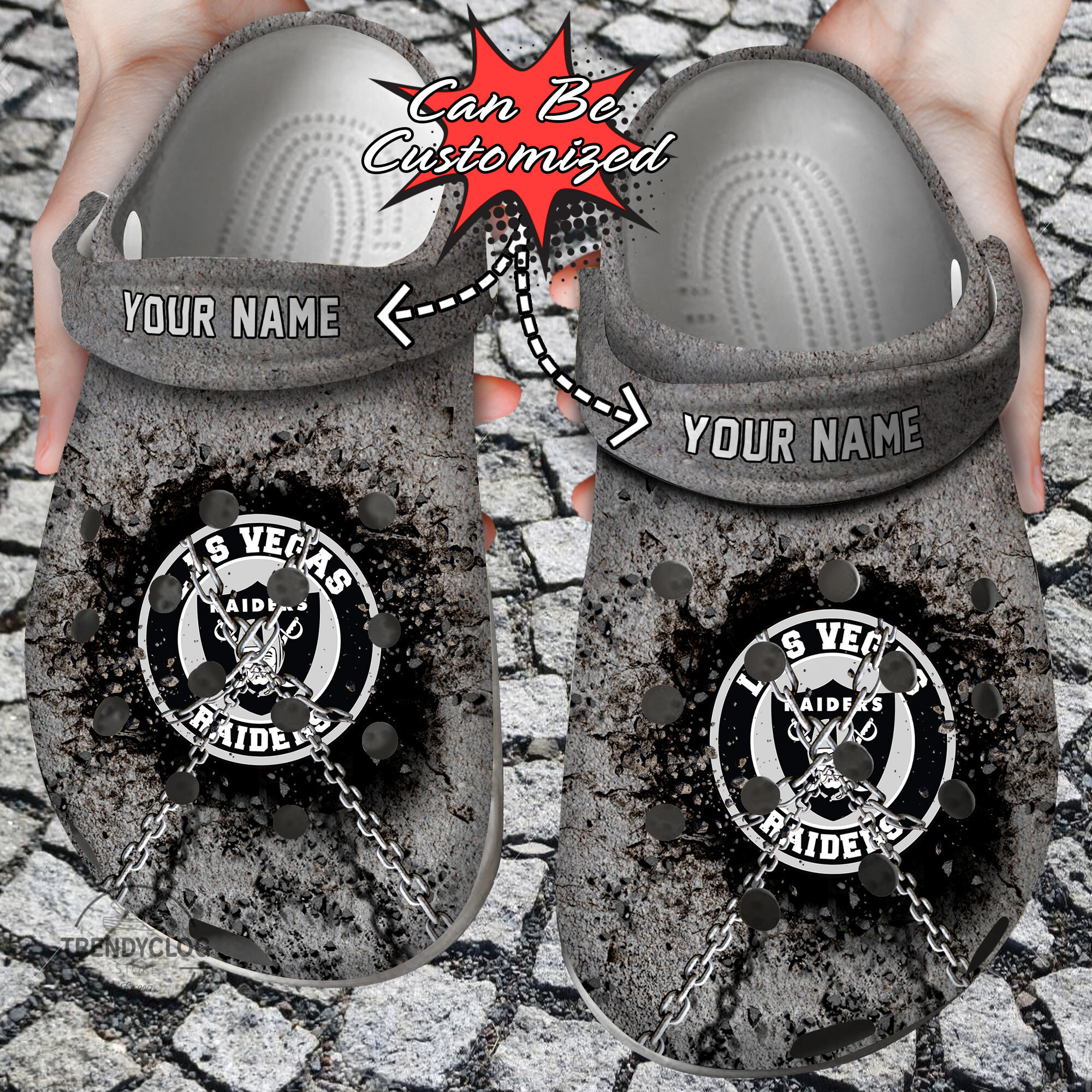 Football Raiders Personalized Clog Crocs Shoes