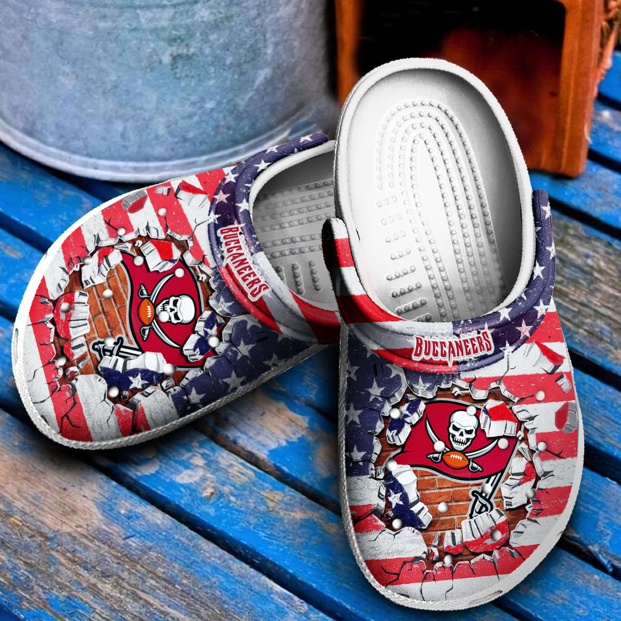 Buccaneers Clog Crocs Shoes Custom Name