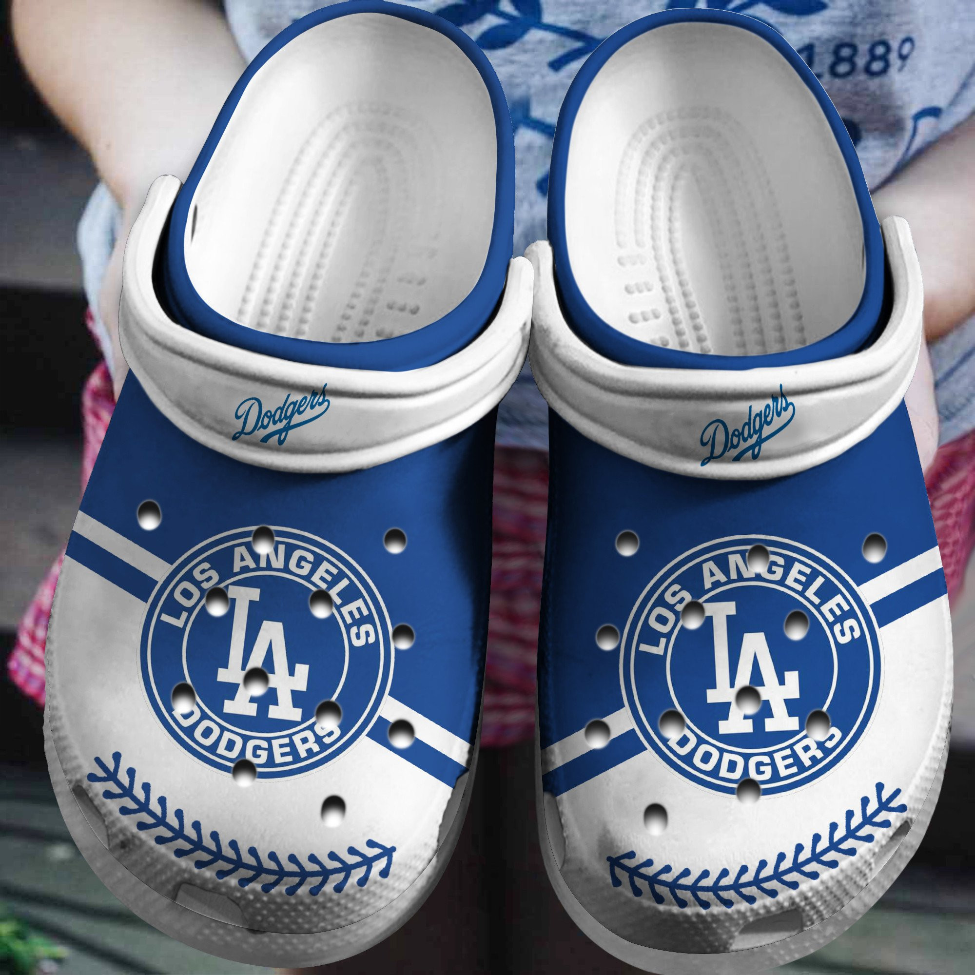 Dodgers White-Blue Clog Crocs ShoesCrocs Shoes