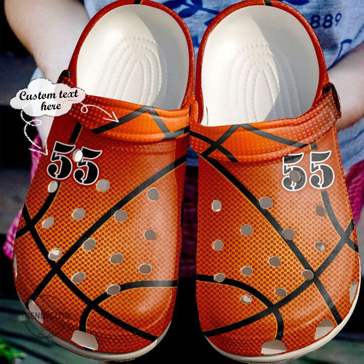 Basketball Crocs Basketball Personalized Leather Texture Clog Crocs Shoes