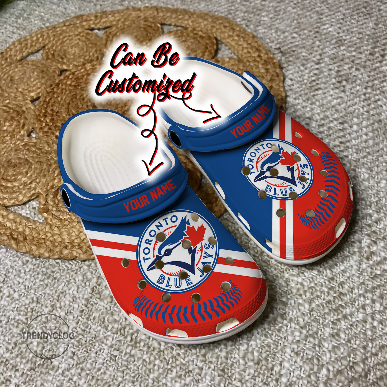 Baseball TBlue Jays Personalized Baseball Logo Team Clog Crocs Shoes