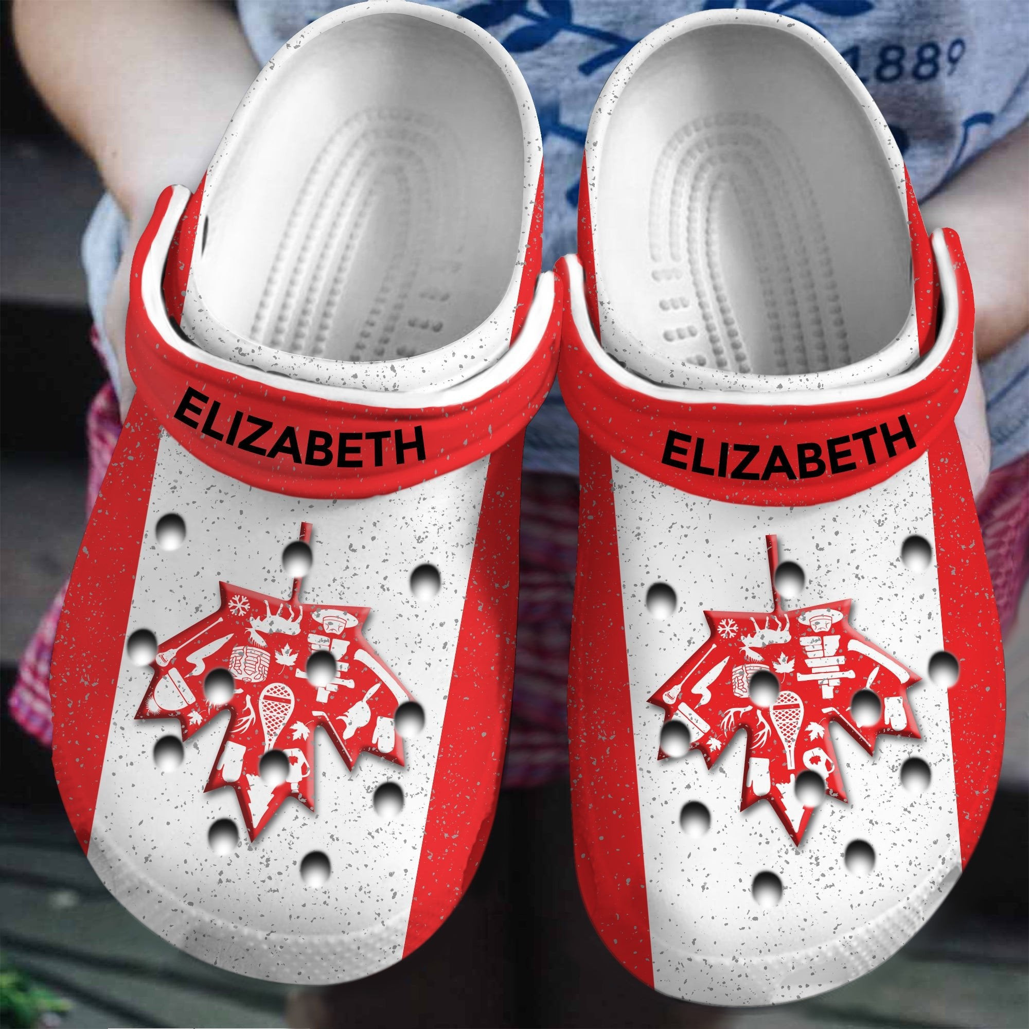 Maple Leaf Symbol Of Canada Personalized Crocs Shoes clogs Gifts For Men Women