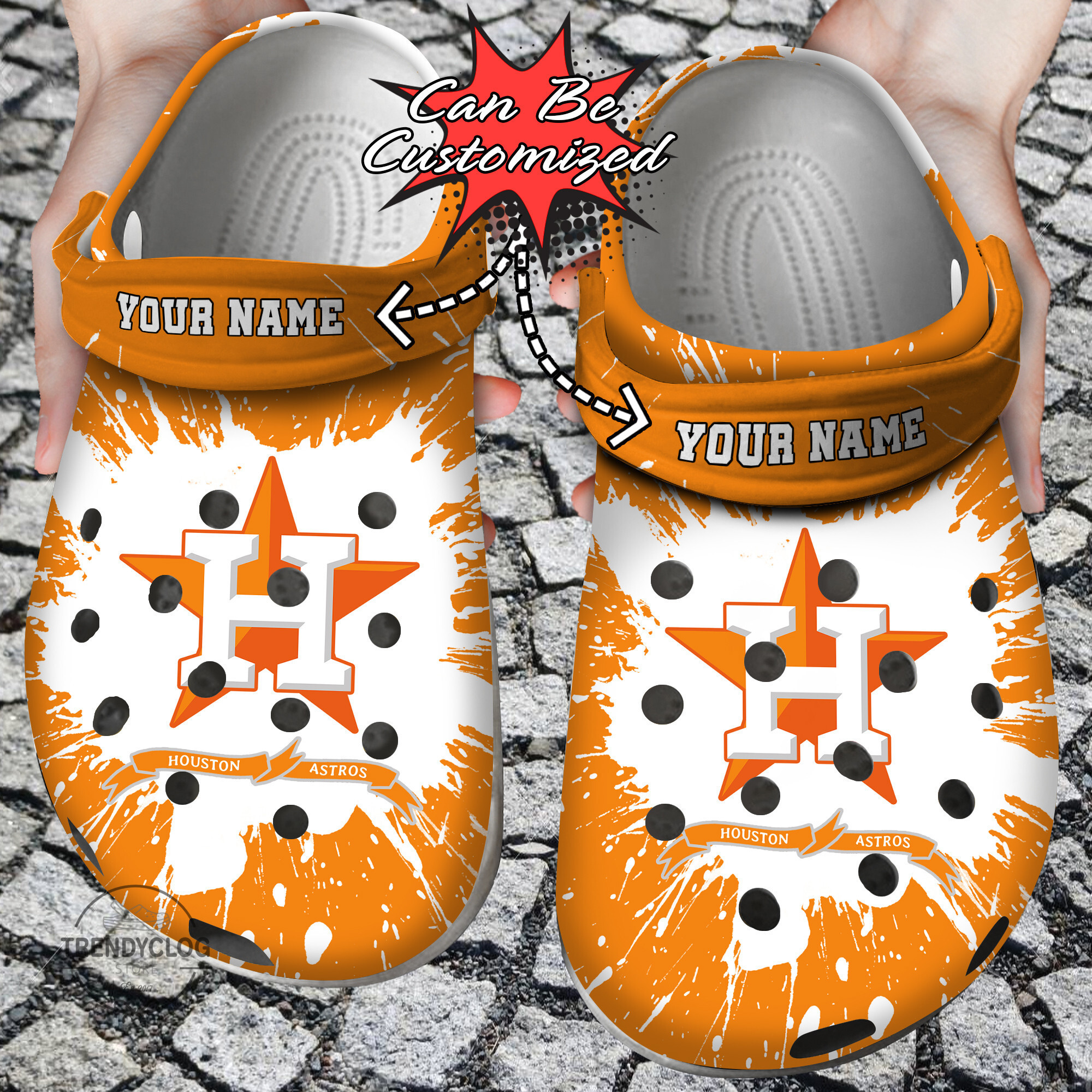 Baseball Personalized HAstros Team Clog Crocs Shoes