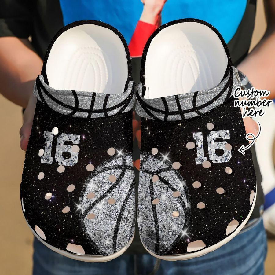Basketball Personalized Diamond Classic Clogs Crocs Shoes
