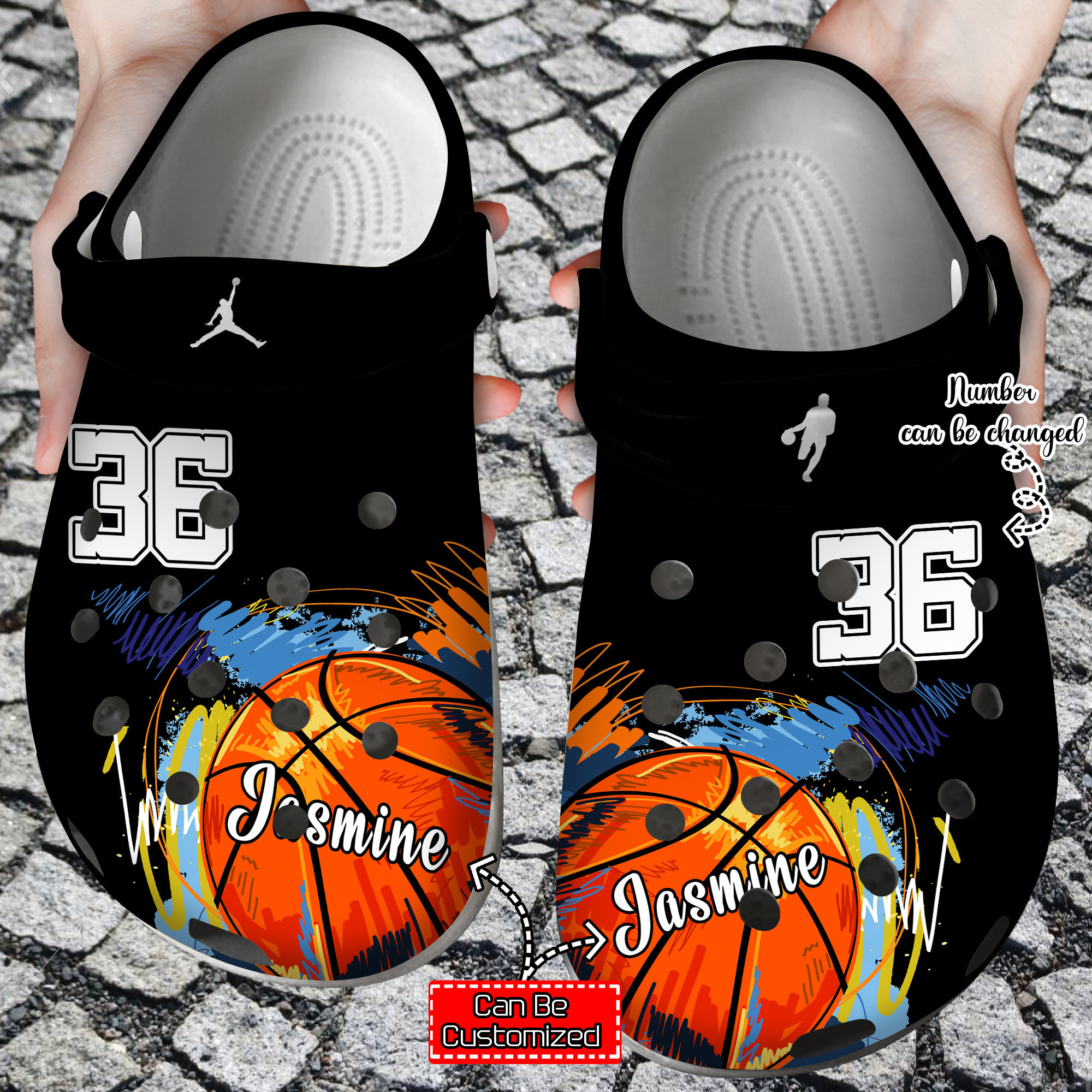 Basketball Crocs Basketball Personalized Lover Black Clog Crocs Shoes