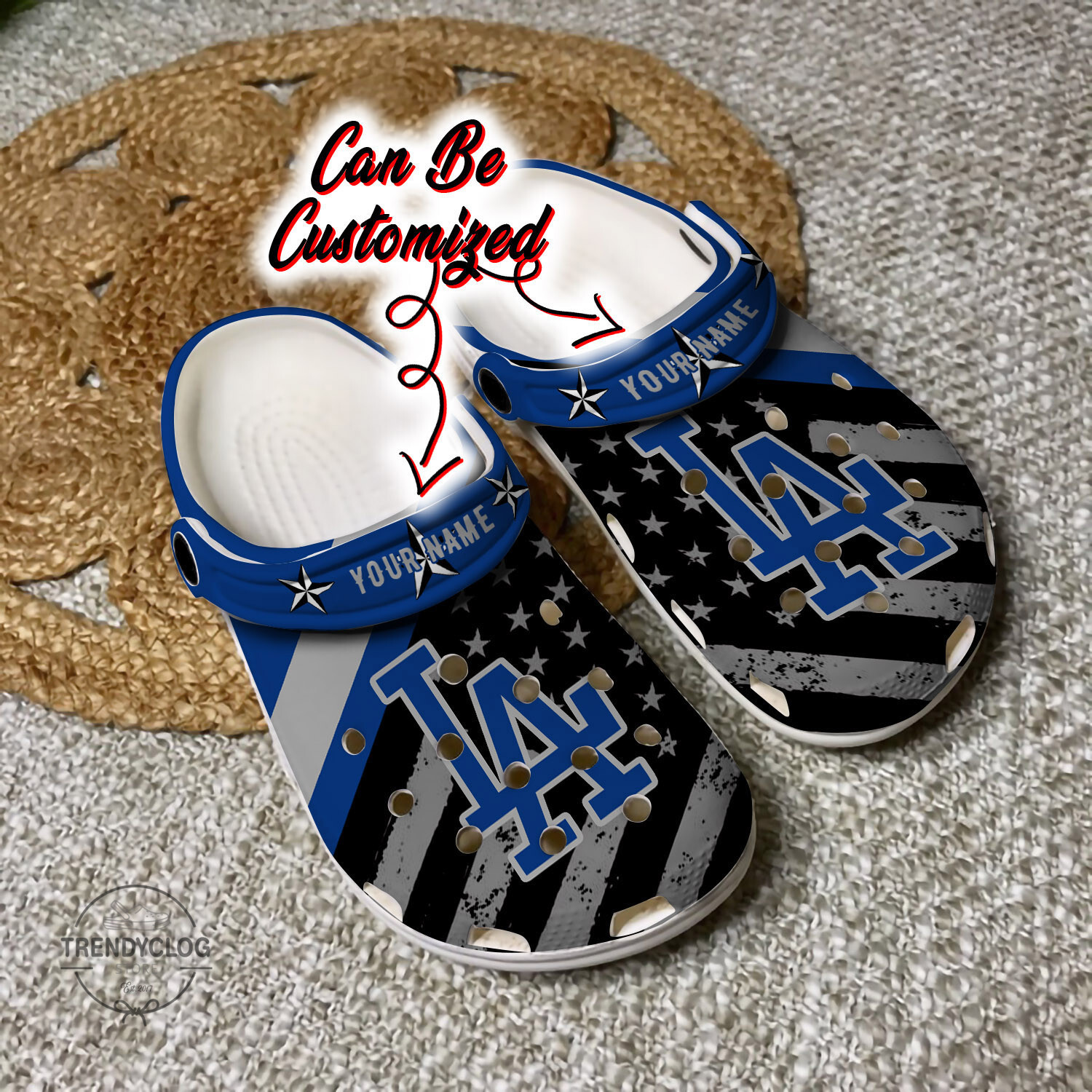 Baseball Personalized Dodgers Clog Crocs Shoes