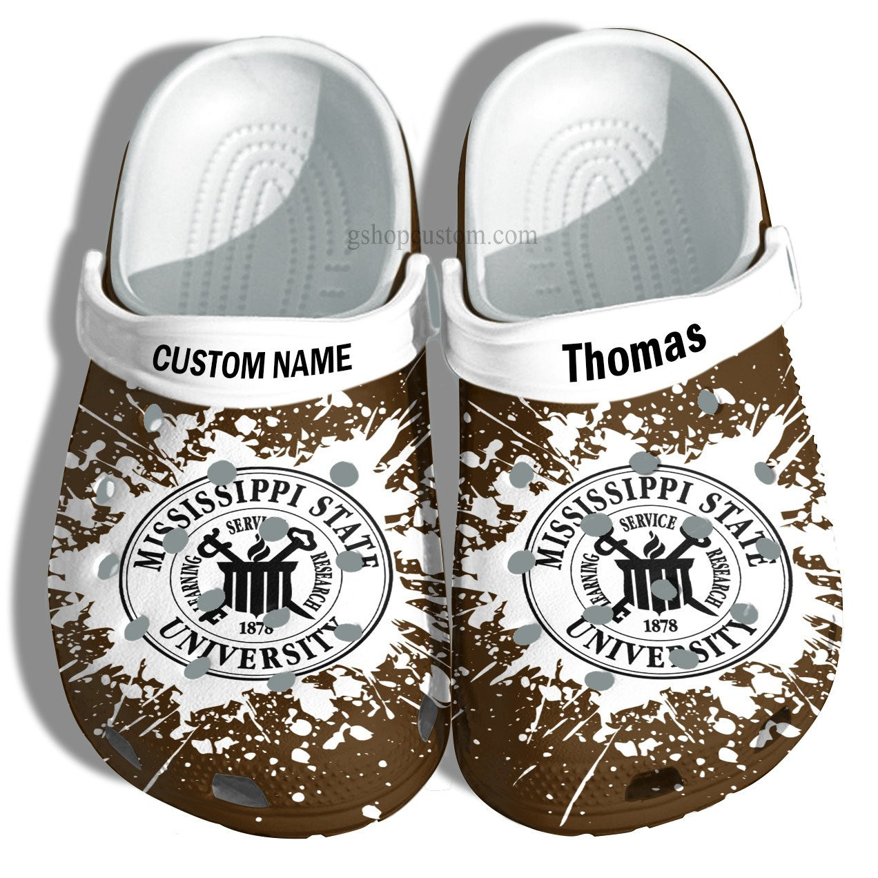 Mississippi State University Graduation Gifts Croc Crocs Clog Shoes Customize- Admission Gift Crocs Clog Shoes