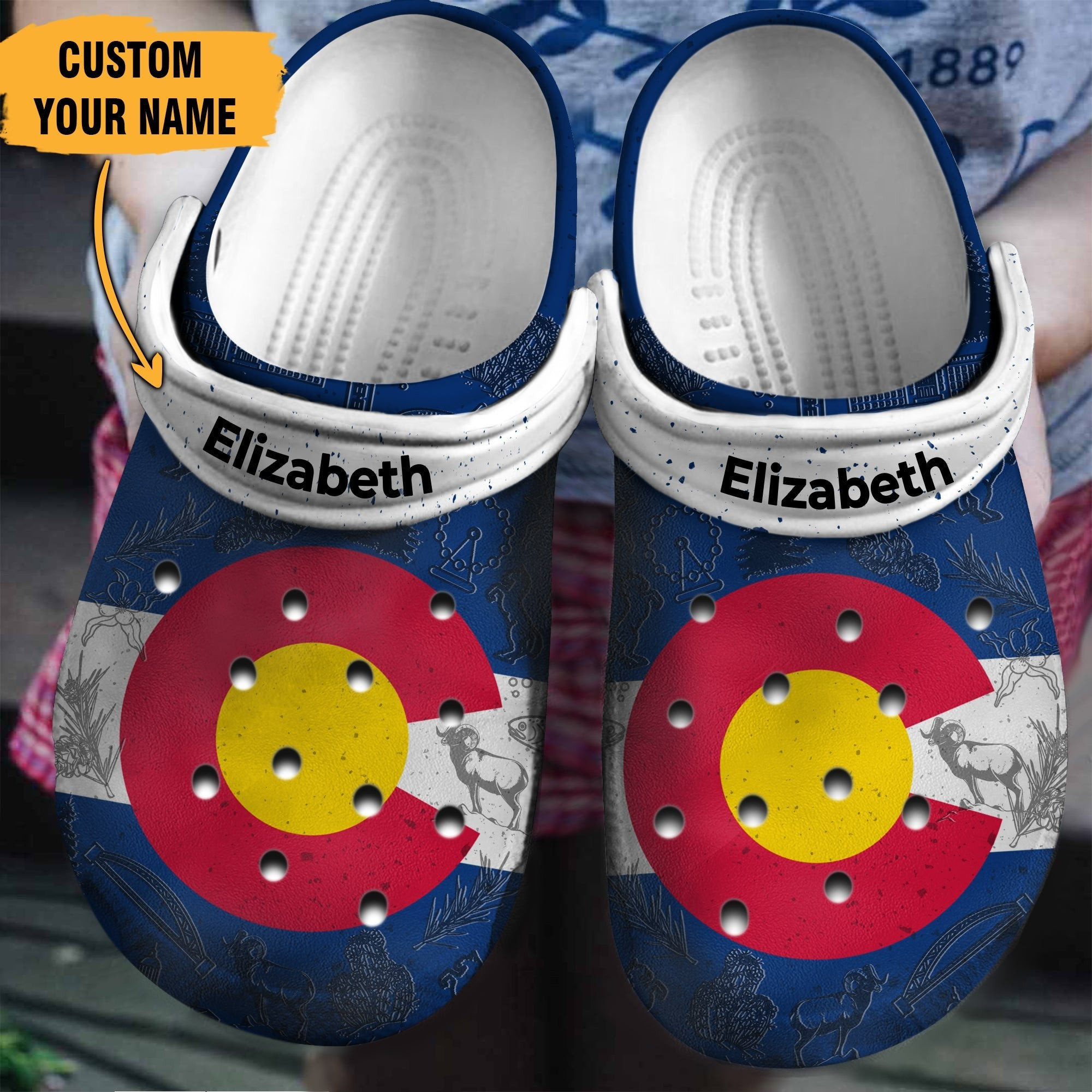 Colorado Flag Personalized Crocs Shoes clogs Gifts For Men Women