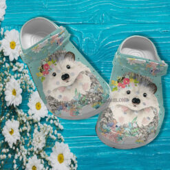 Hedgehog Floral Croc Crocs Shoes Gift Mother Day- Hedgehog Grandaughter Crocs Shoes Croc Clogs Customize Gift