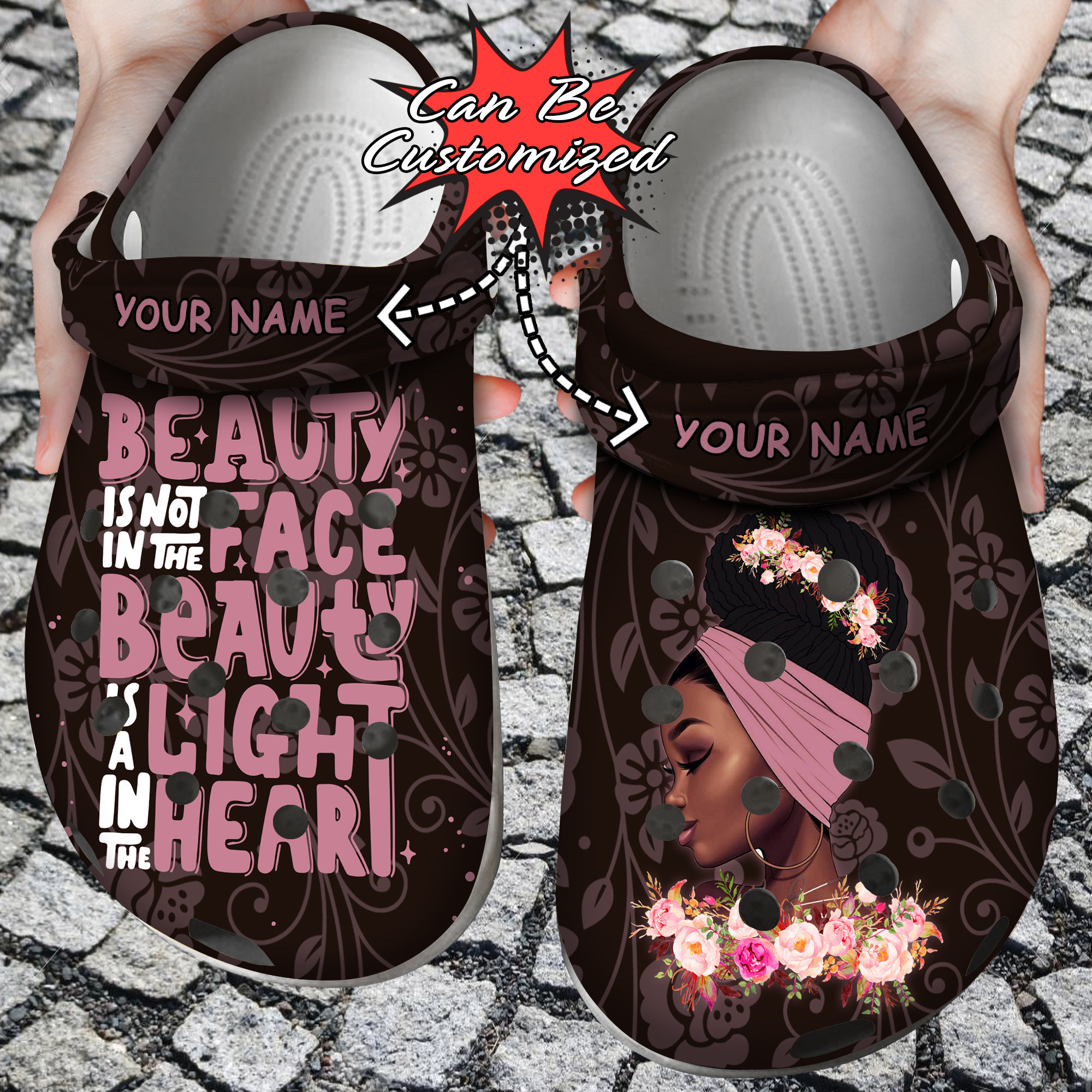 Custom Black Women Personalized Beautiful African Women Clog Crocs Shoes