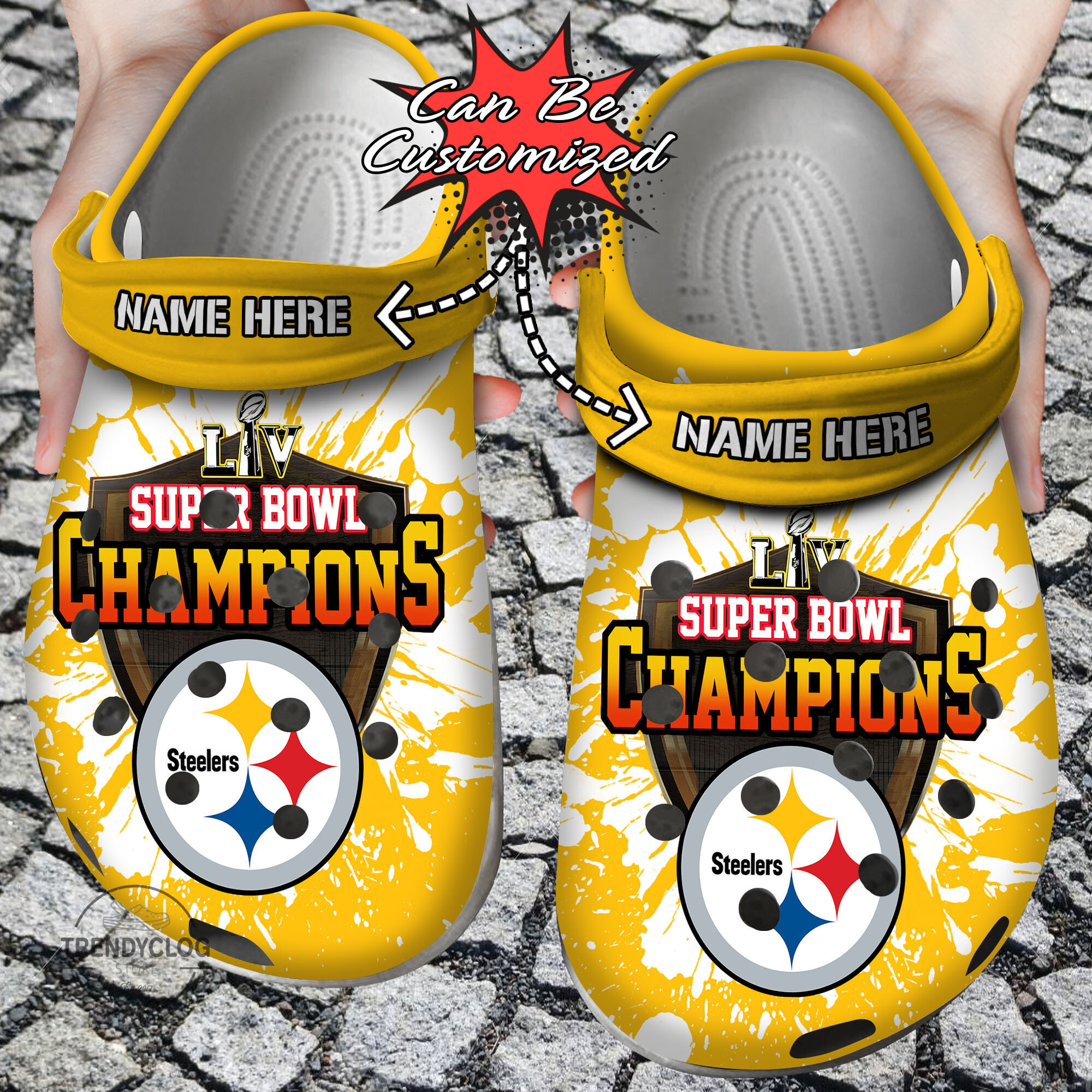 Football Personalized PSteelers Super Bowl Clog Crocs Shoes