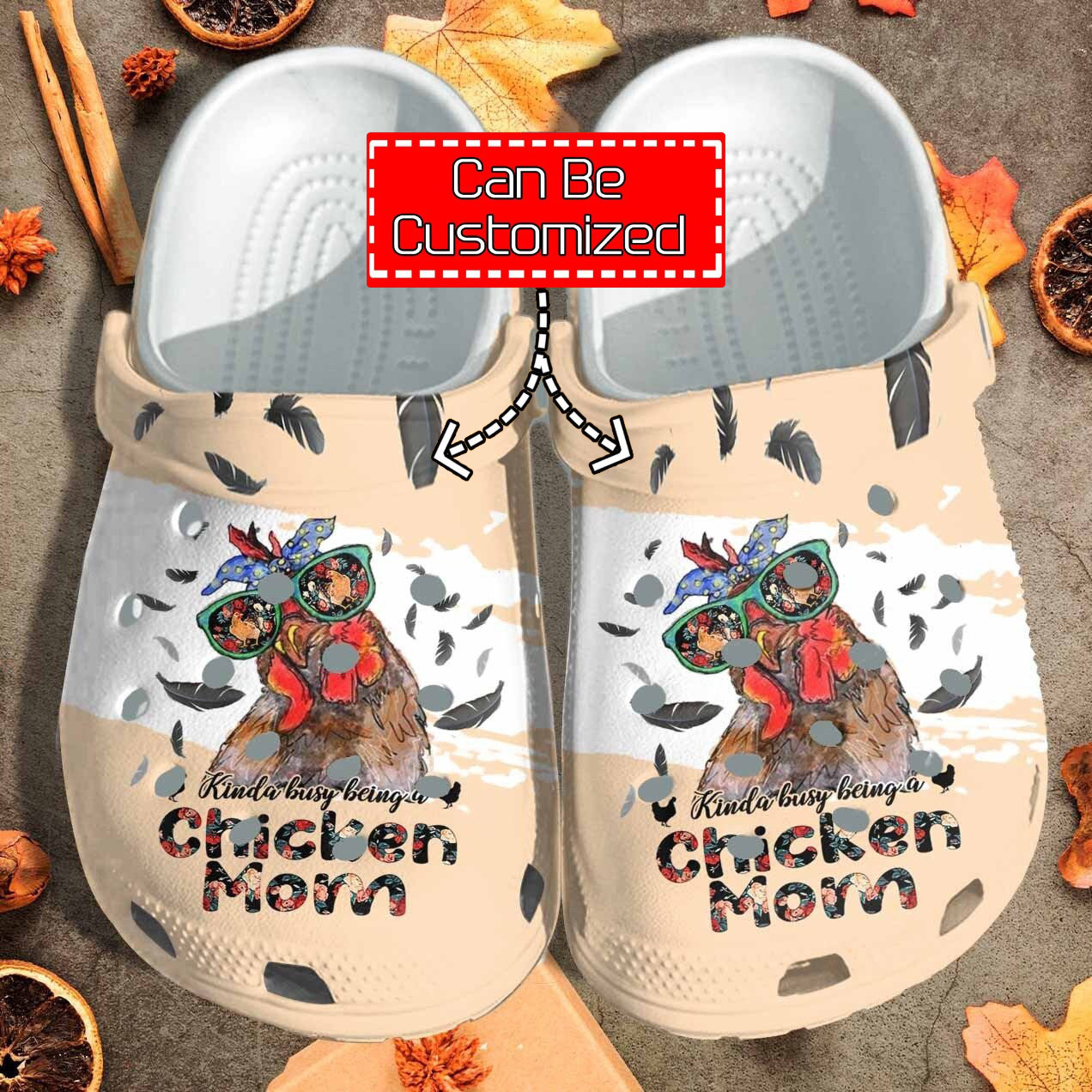 Custom Personalized Kinda Busy Being A Chicken Mom Clog Crocs Shoes