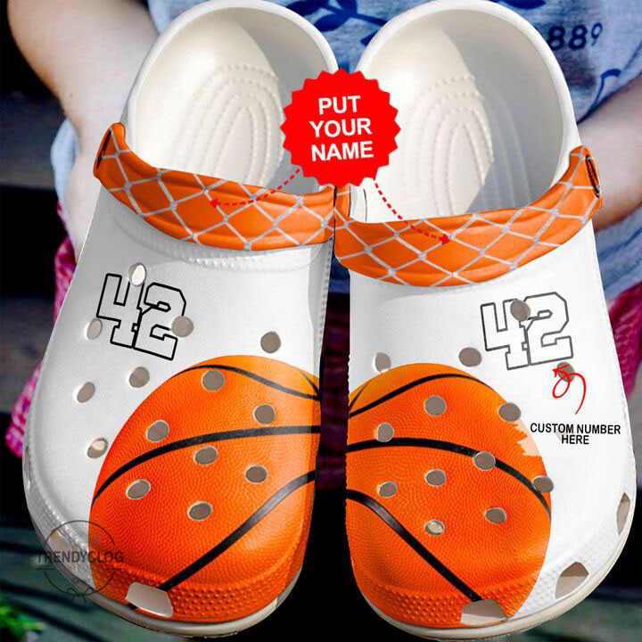 Basketball Crocs Basketball Personalized Lovers White Clog Crocs Shoes