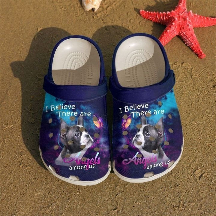 Boston Terrier Angels Among Us Classic Clogs Crocs Shoes