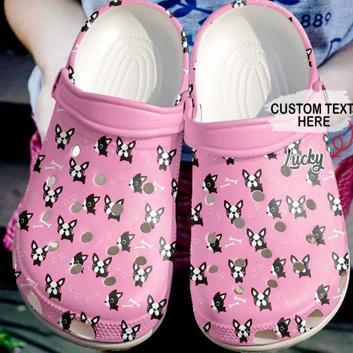 Boston Terrier Personalized Pattern Classic Clogs Crocs Shoes