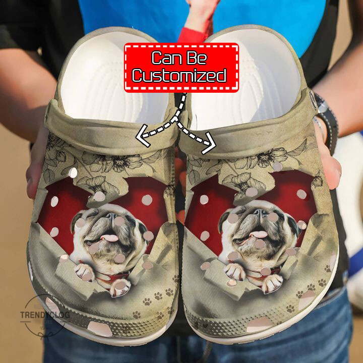 Dog Pug They Steal My Heart Clog Crocs Shoes