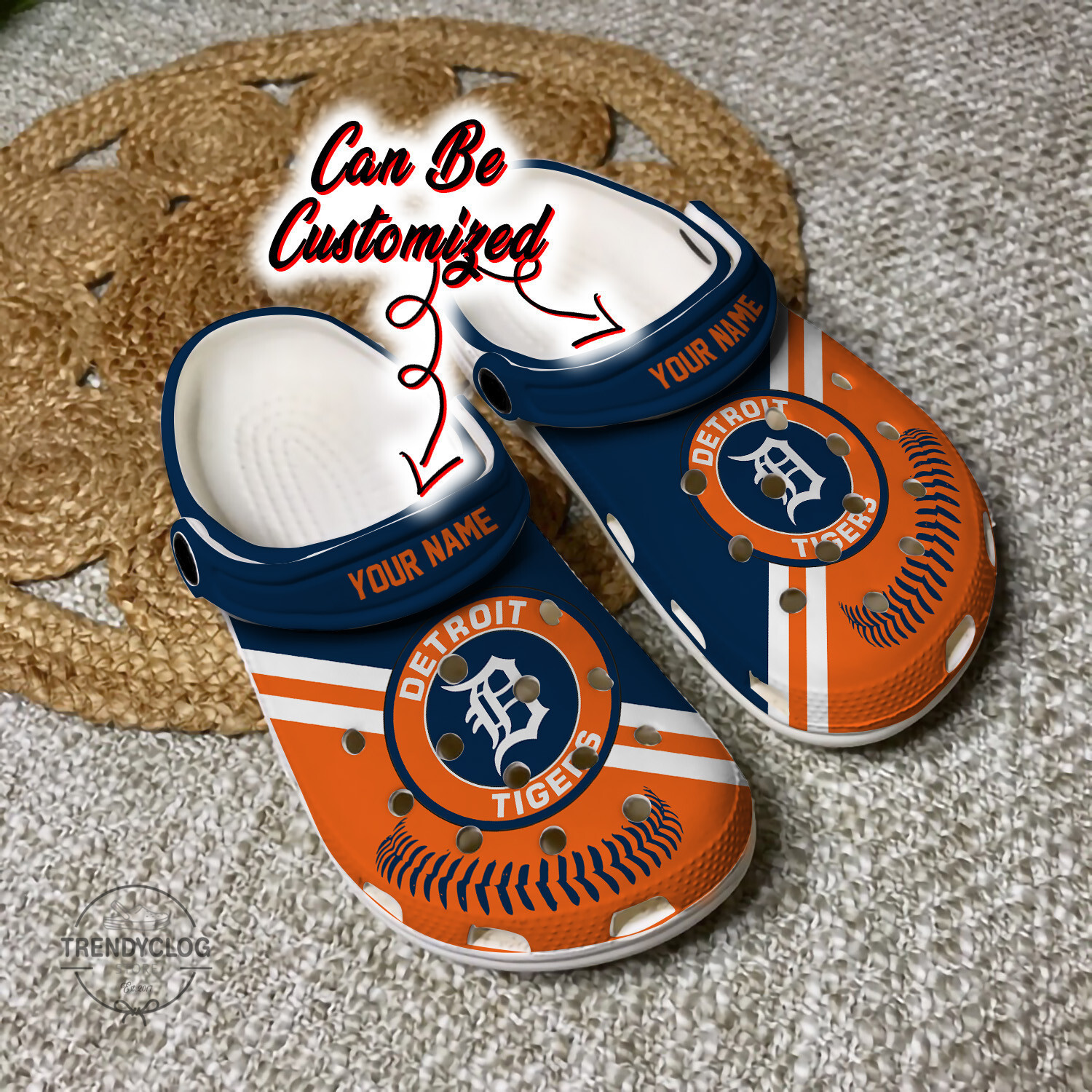 Baseball DTigers Personalized Baseball Logo Team Clog Crocs Shoes