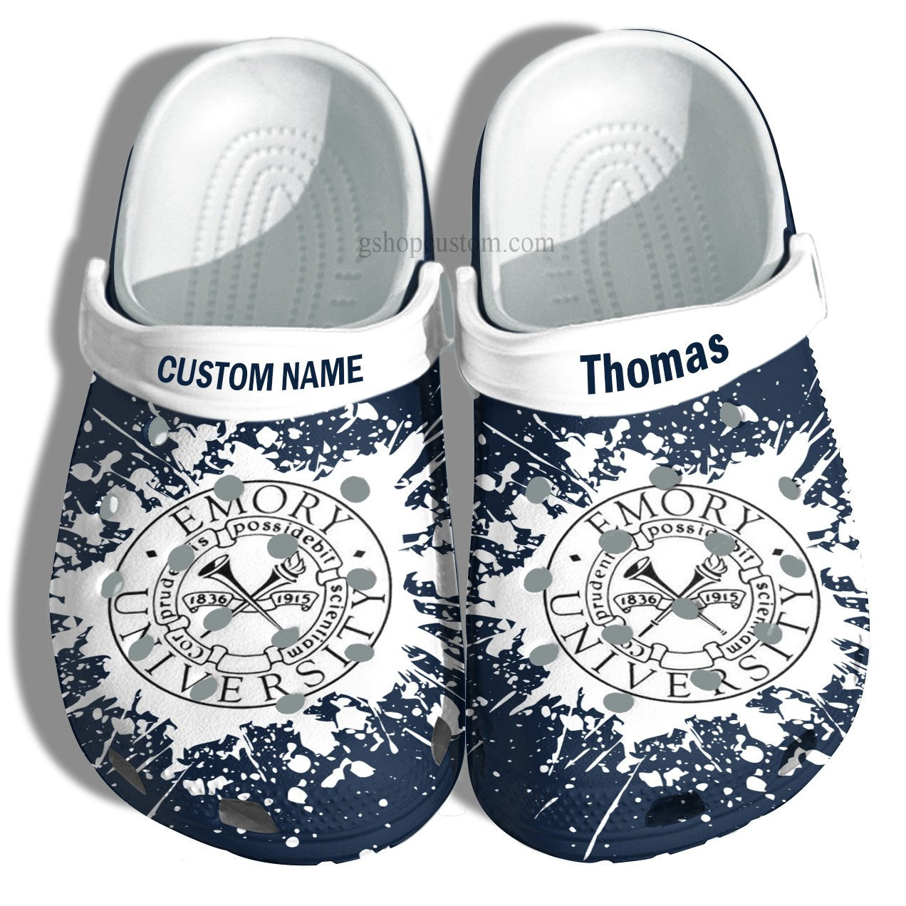 Emory University Graduation Gifts Croc Crocs Clog Shoes Customize- Admission Gift Crocs Clog Shoes