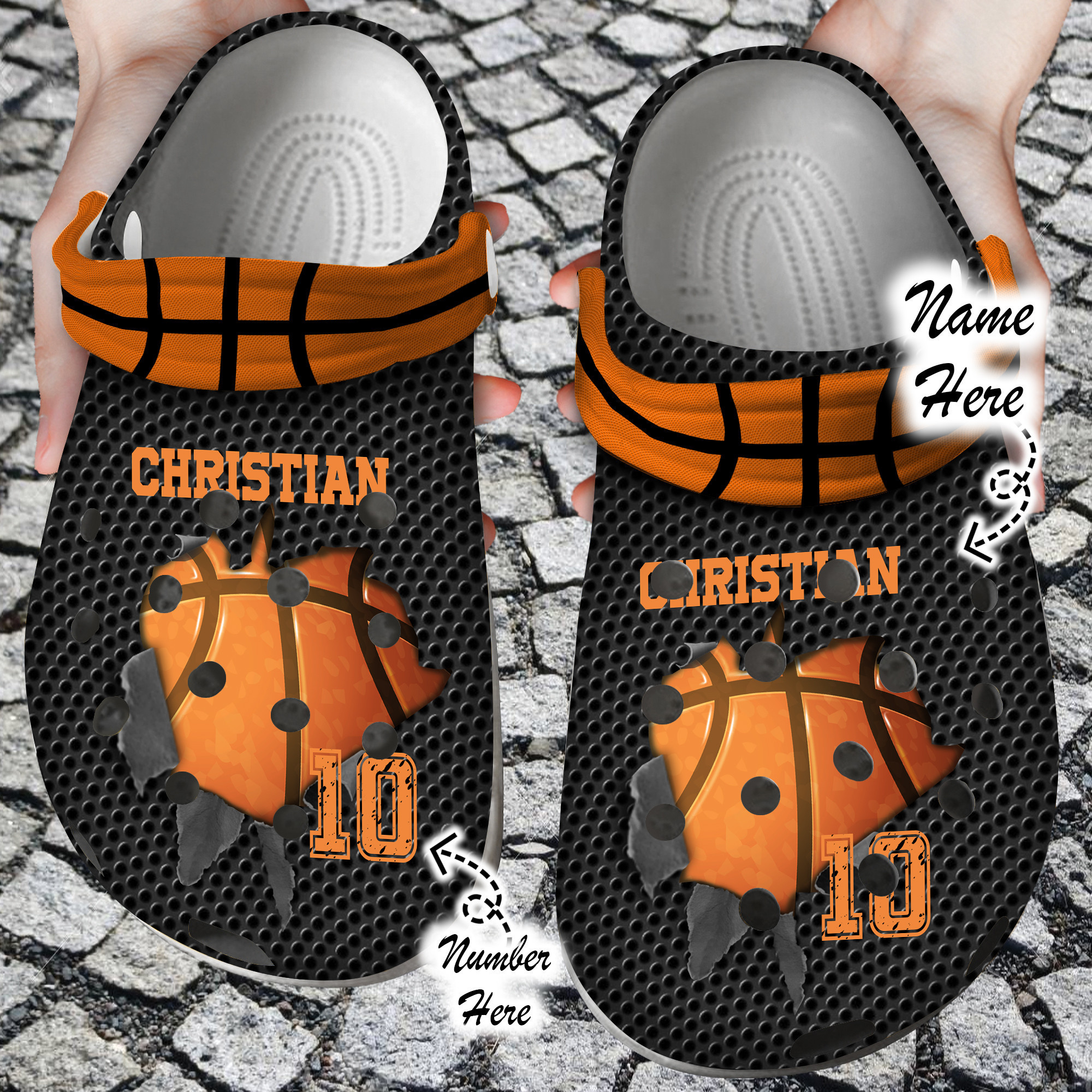 Basketball Basketball Personalized Soul Clog Crocs Shoes