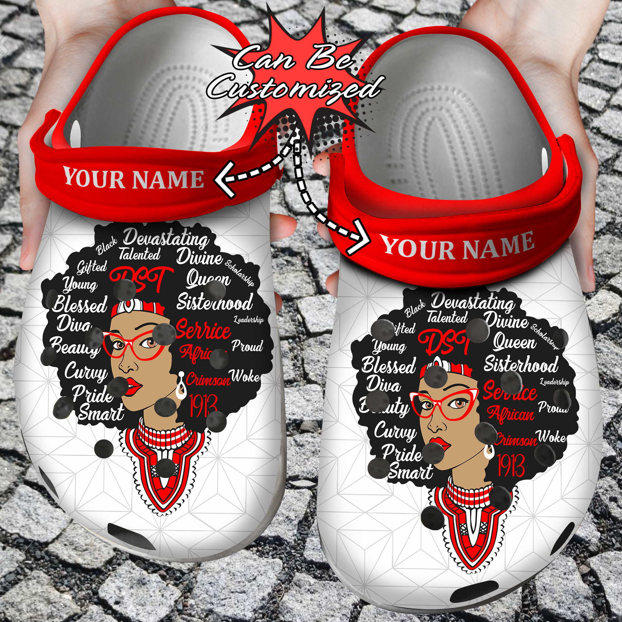 Custom Personalized DST Queen Clog Crocs Shoes