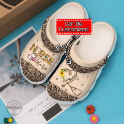 Nurse Nurse Personalized Life Leopard clog Crocs Shoes