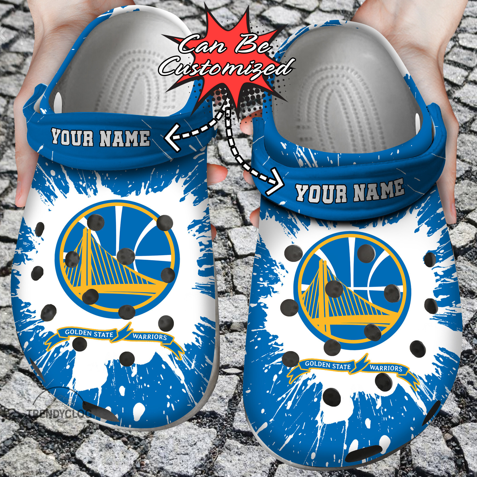 Basketball Personalized GWarriors Team Clog Crocs Shoes