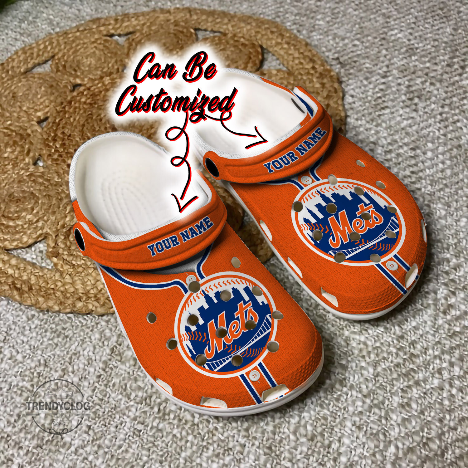 Baseball Personalized NY Mets Baseball Jersey Style Clog Crocs Shoes