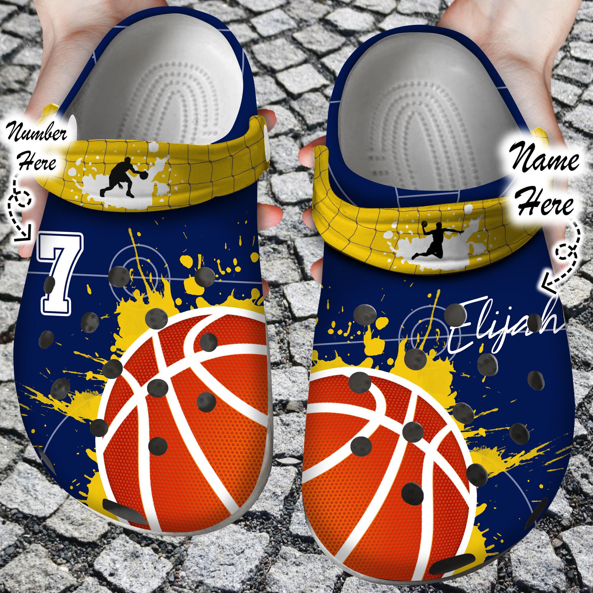 Basketball Crocs Basketball Passion Custom Name Number Clog Crocs Shoes