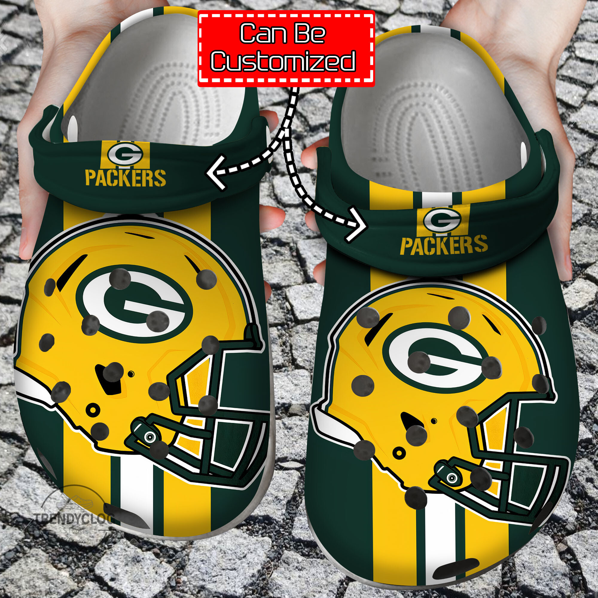 Football Personalized GPackers Helmets Clog Crocs Shoes