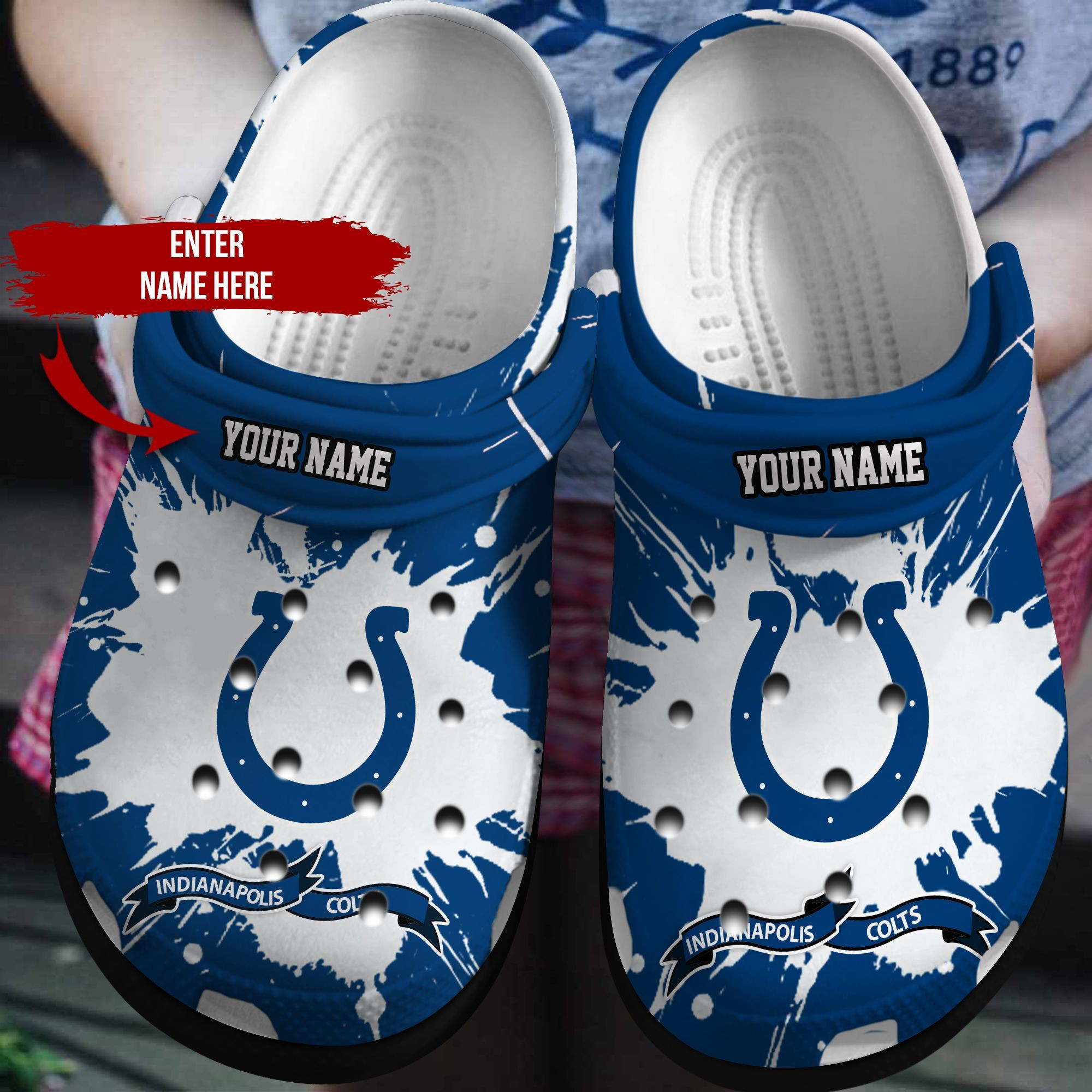 Customized Colts Crocs Clog Shoes