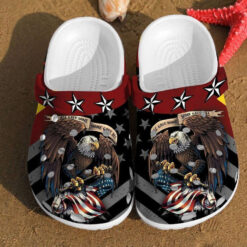 Eagle America Flag Veteran Independence Us Day Gift clog Crocs Shoes