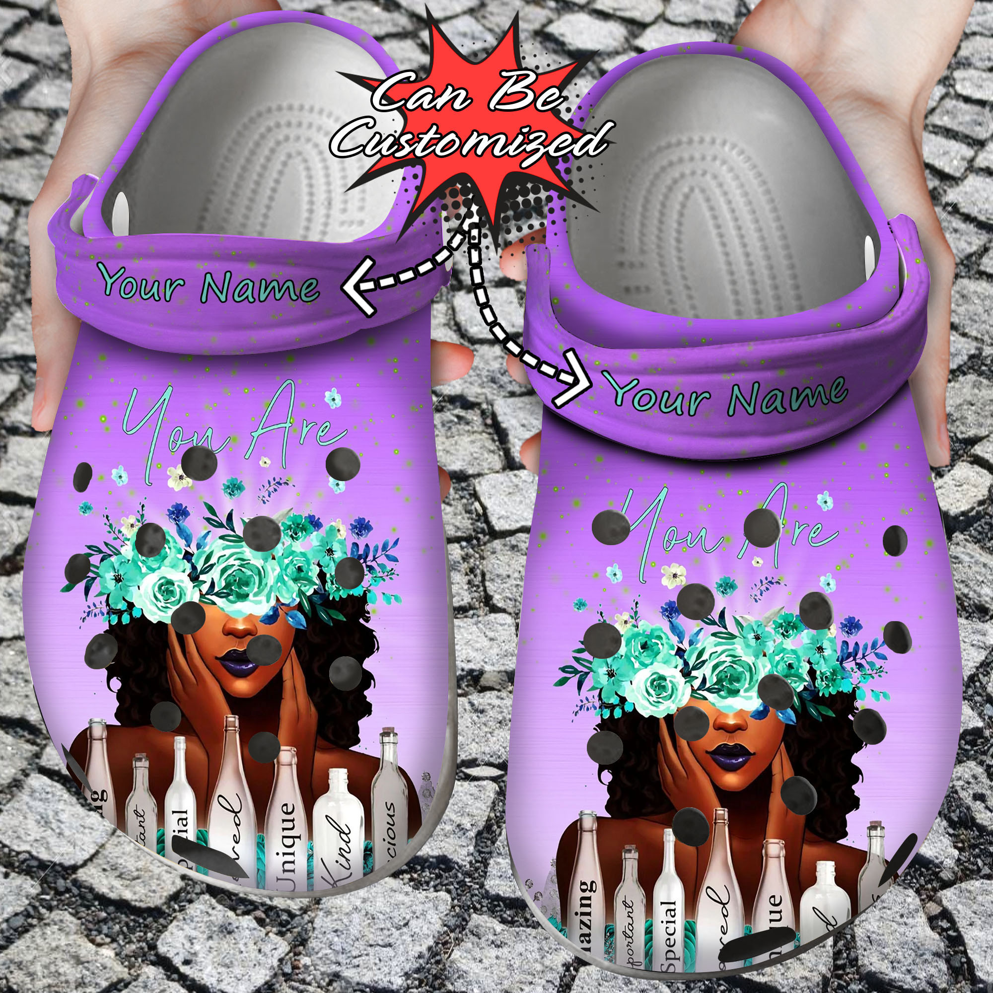 Custom Personalized Black Girl Magic Motivation Clog Crocs Shoes