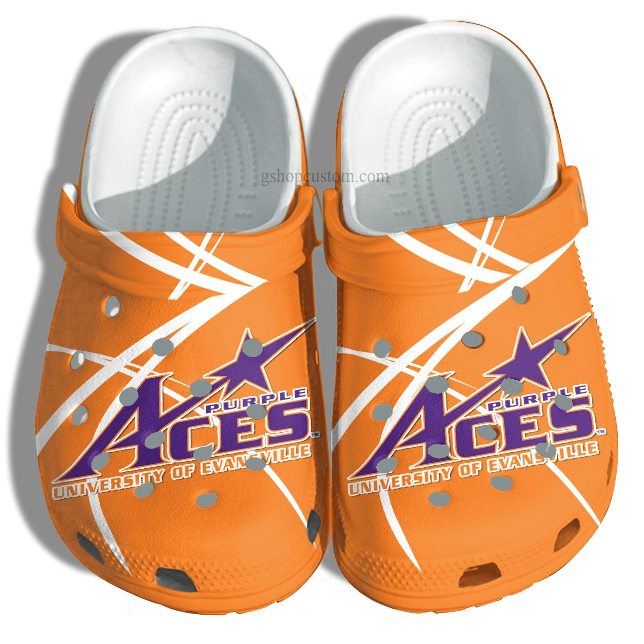 Customize University Of Evansville Aces Croc Crocs Clog Shoes- Graduation Universities Gift Crocs Clog Shoes Gift Men Women