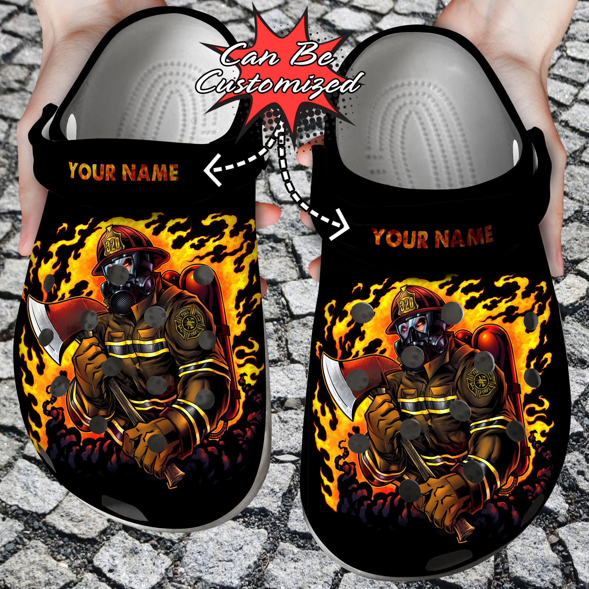 Firefighter Personalized Fire Firefighter Man Clog Crocs Shoes