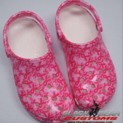 Breast Cancer Awareness Ribbon Pattern Crocband Clog Crocs Shoes