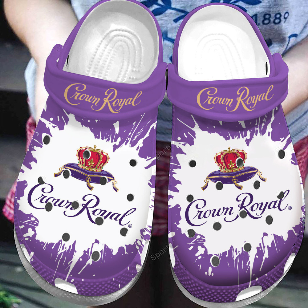 Clogsown Royal Purple White Clogs Crocs Shoes