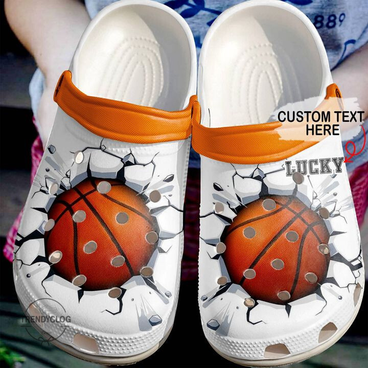 Basketball Crocs Basketball Custom Name Crack Clog Crocs Shoes