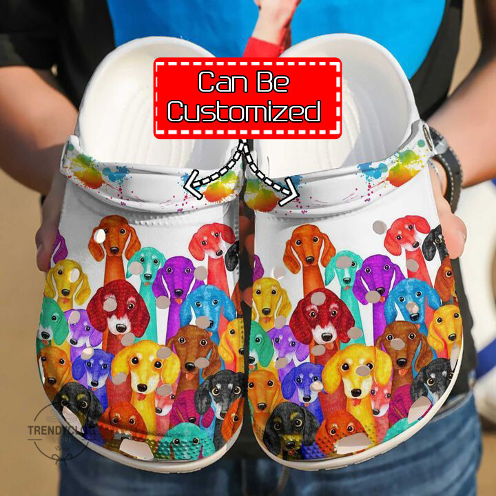 Dog Dachshund Colorful Clog Crocs Shoes