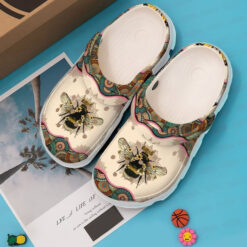 Bee Mandala Classic Clogs Crocs Shoes