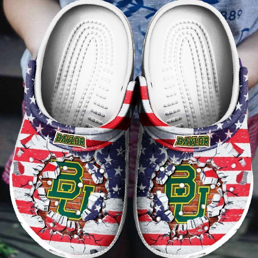 Baylor Bears Flag Clog Crocs Shoes
