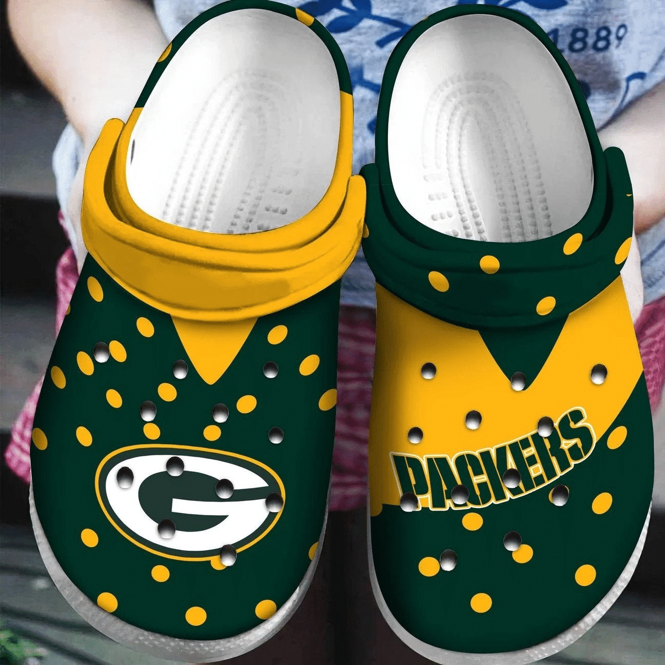 Green Bay Packers Custom For Nfl Crocs Clog Shoes